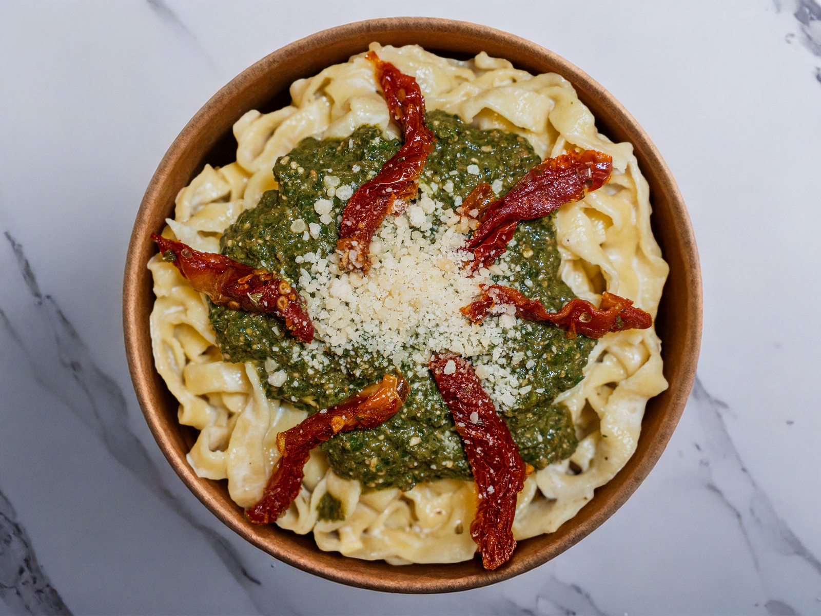 Pasta + Pesto Sundried Tomato.