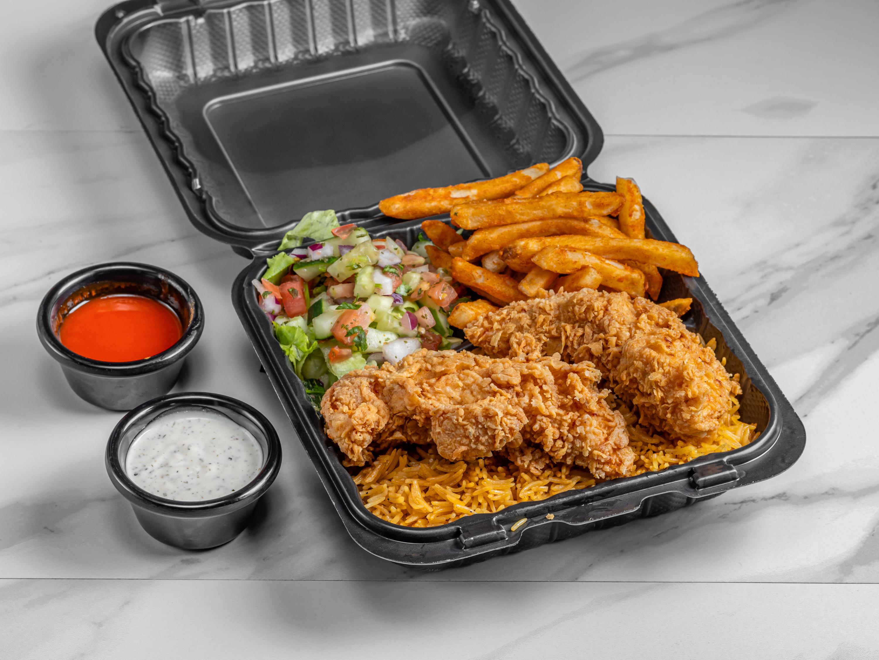 Fried tender platter.