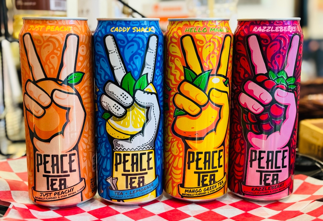PEACE TEA CANS.