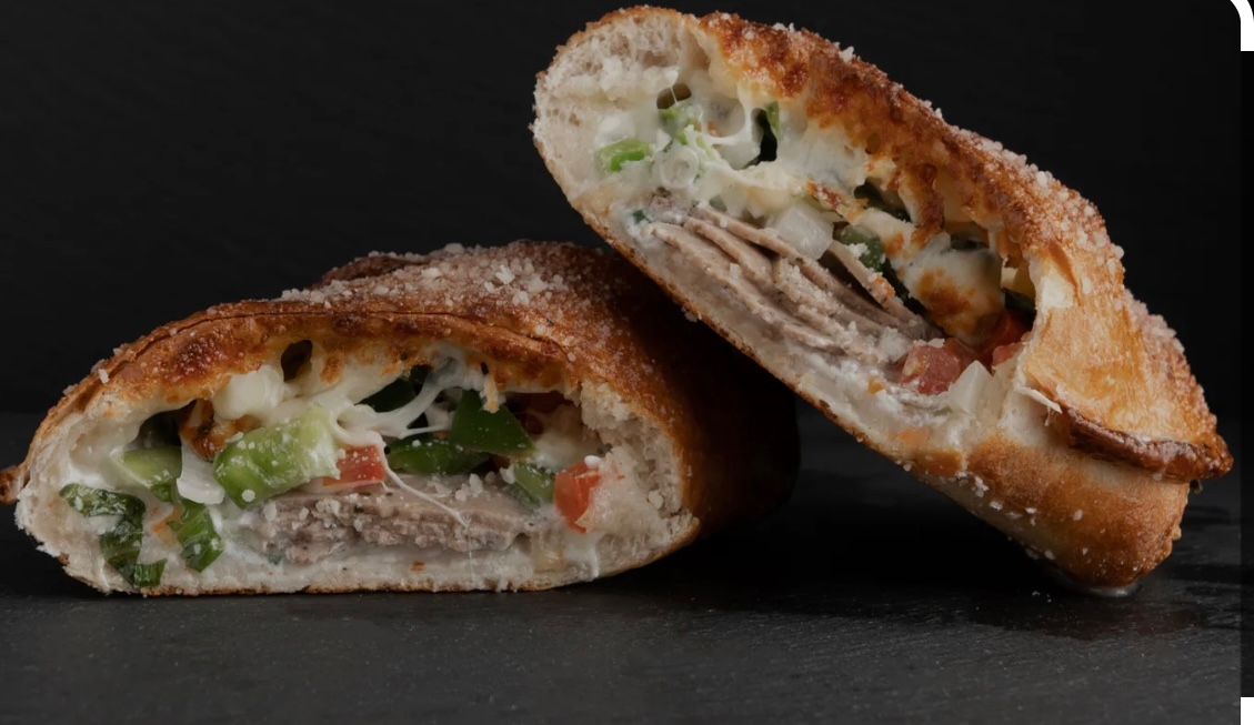Beef lamb gyro calzone.