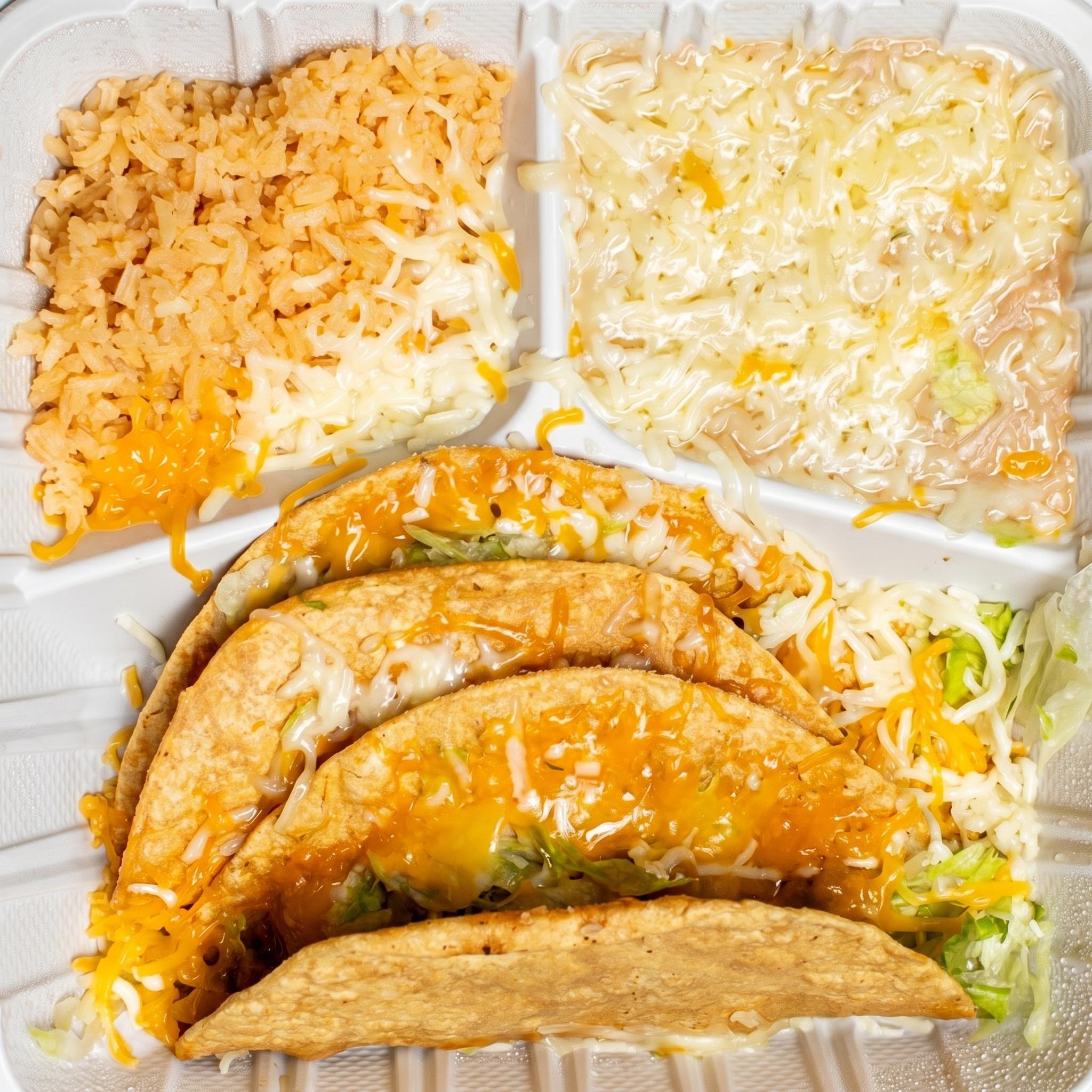 #2 Two Crunchy Flour Tacos.