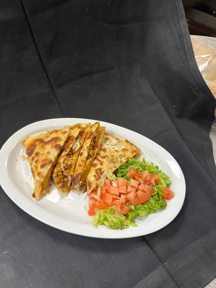 CHICKEN QUESADILLA.