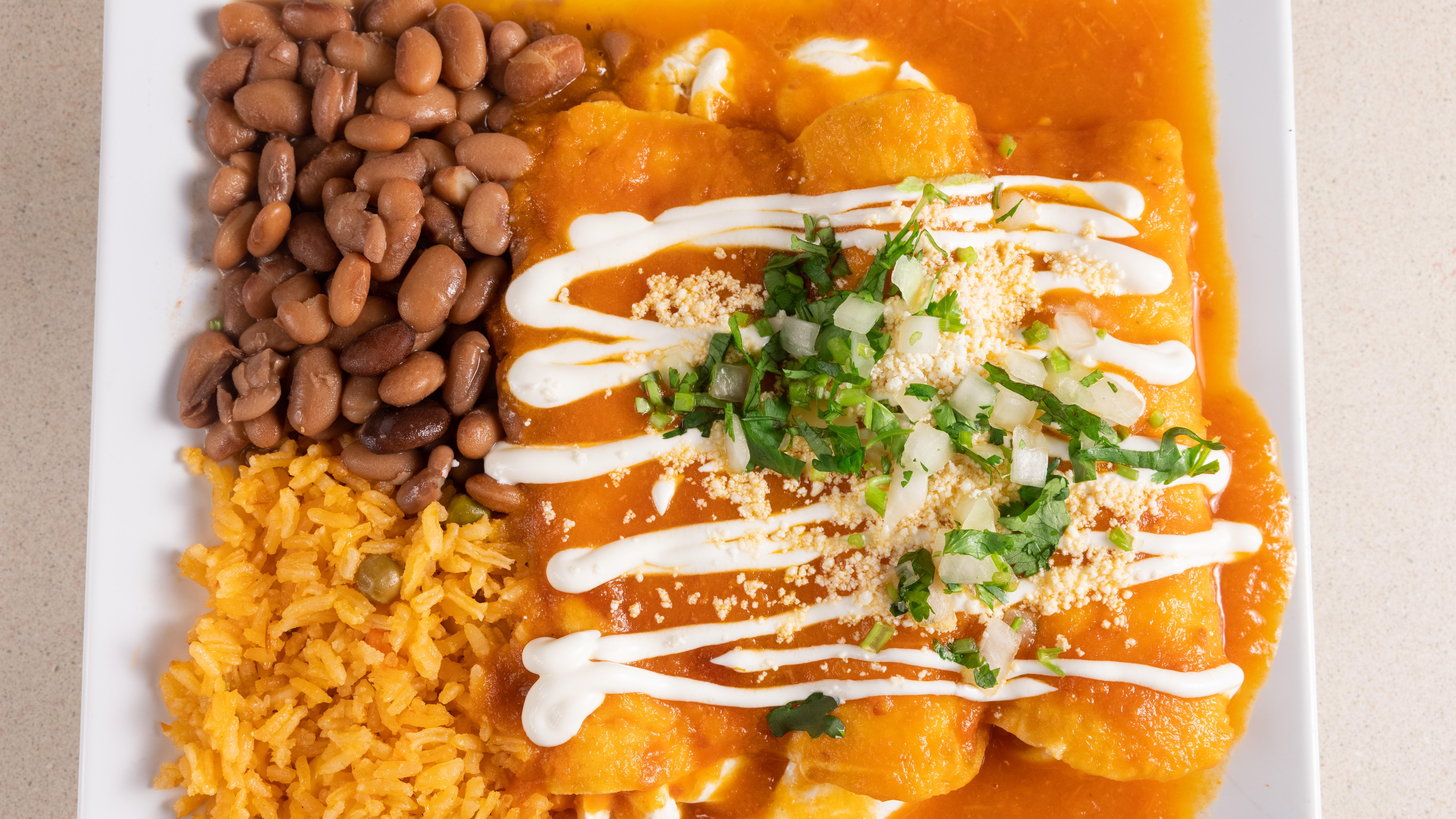 Chicken Enchiladas.