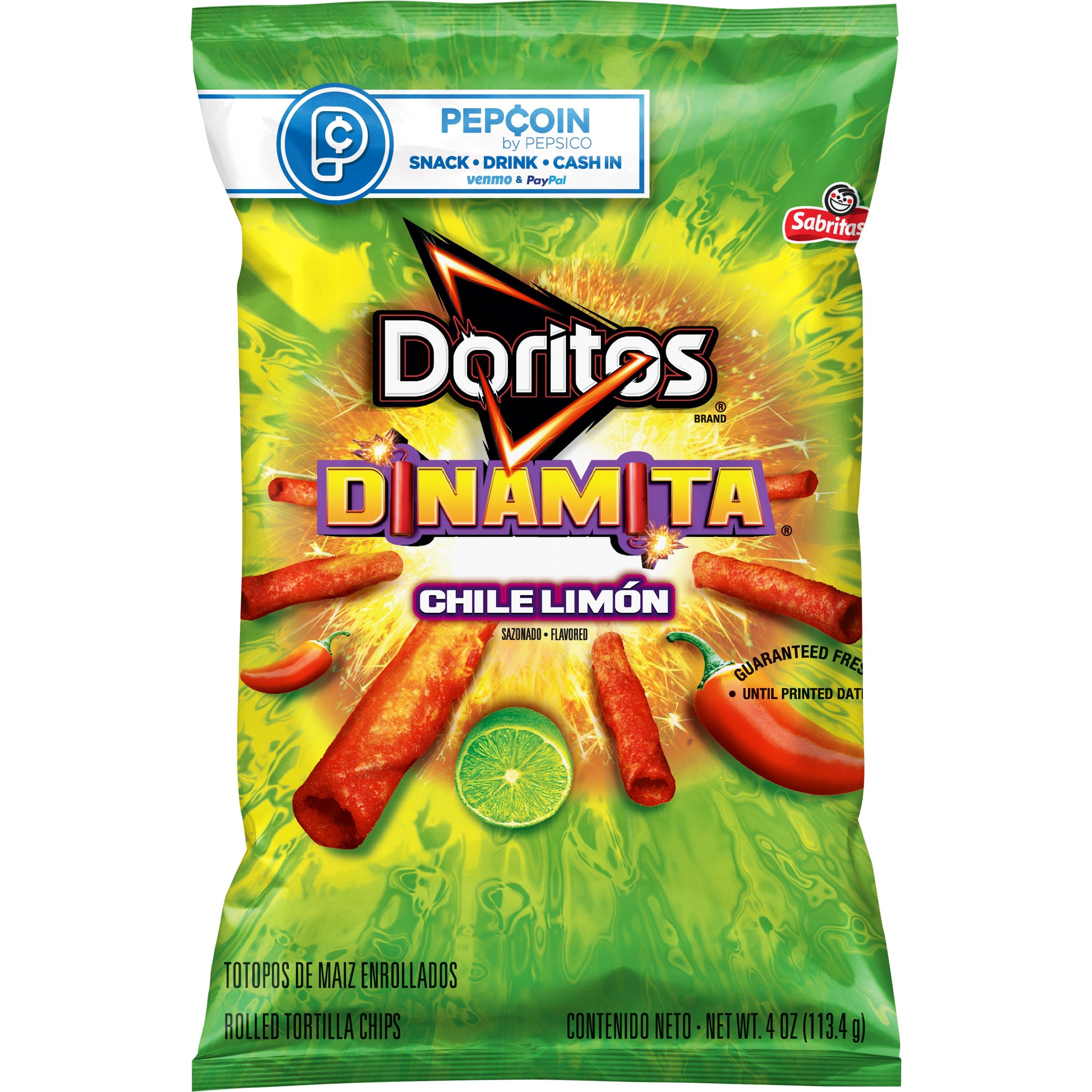 Doritos Dinamita Rolled Tortilla Chips Chile Limon - 4.0 OZ.