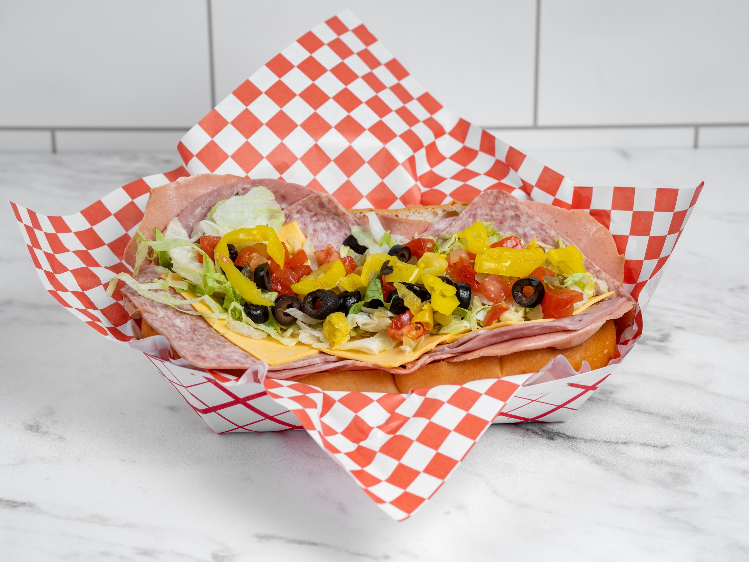 Double American Cold Cut Sub.