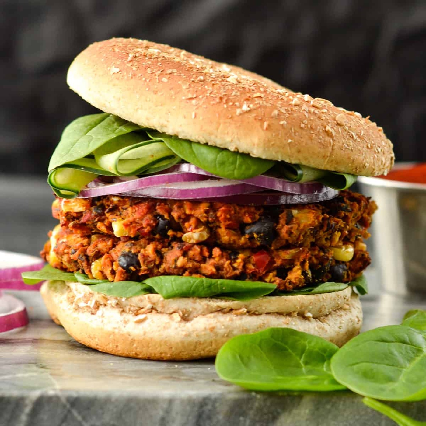 BLACK BEAN Burger.