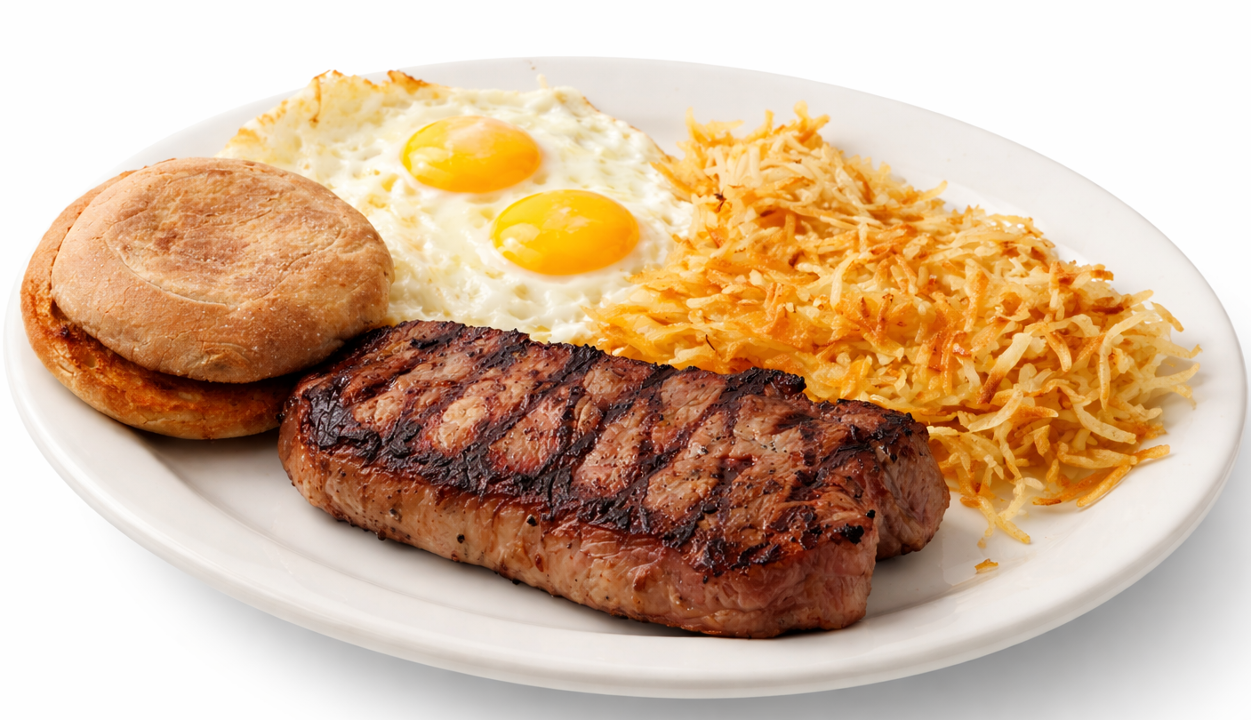 N.Y. Steak & Egg.