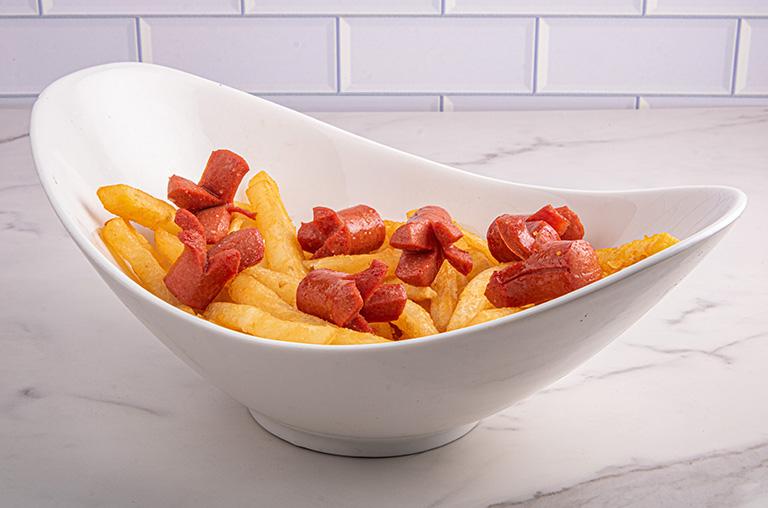 Salchipapas.
