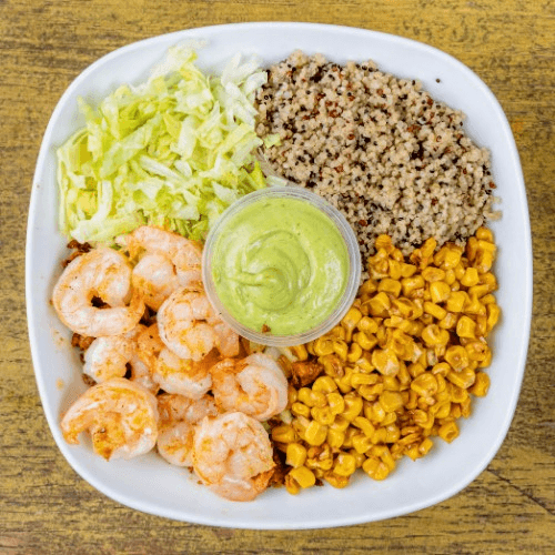 Shrimp Quinoa Bowl.