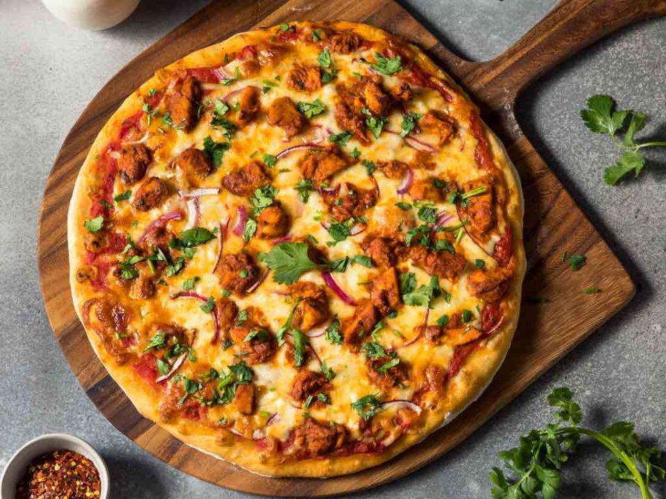 Chicken Tikka Masala Pizza.