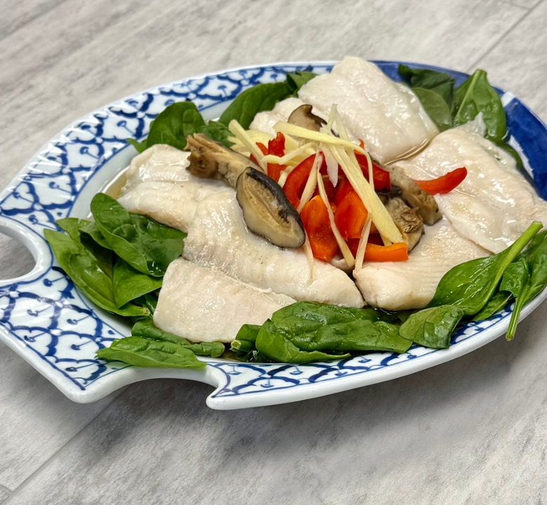 Steamed White Fish.