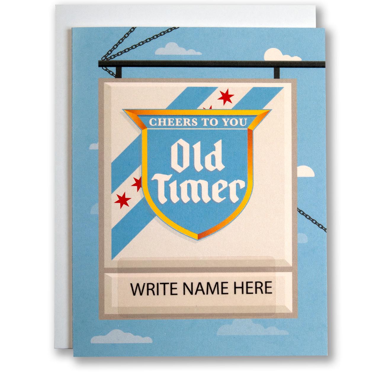 Old Timer Greeting Card.