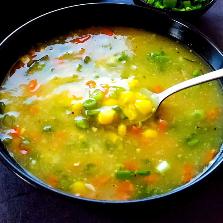 Veg. Sweet Corn Soup.