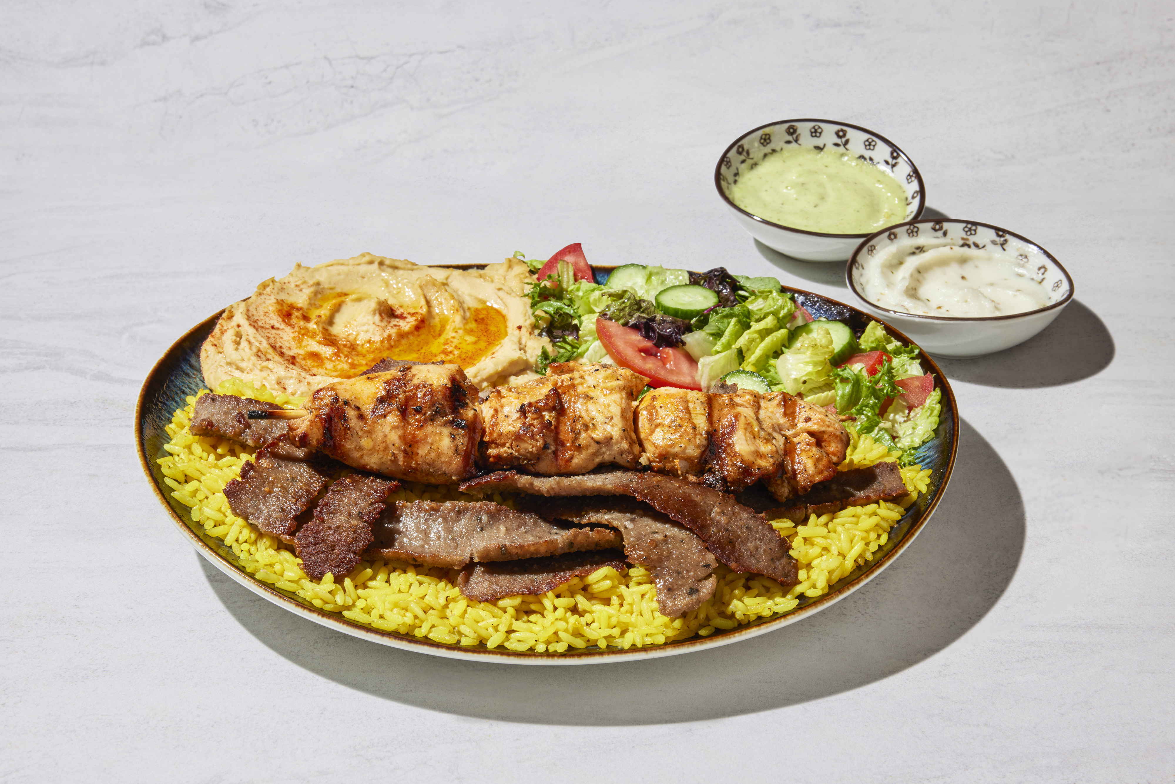 7. Gyro Kabob Royale Plate.
