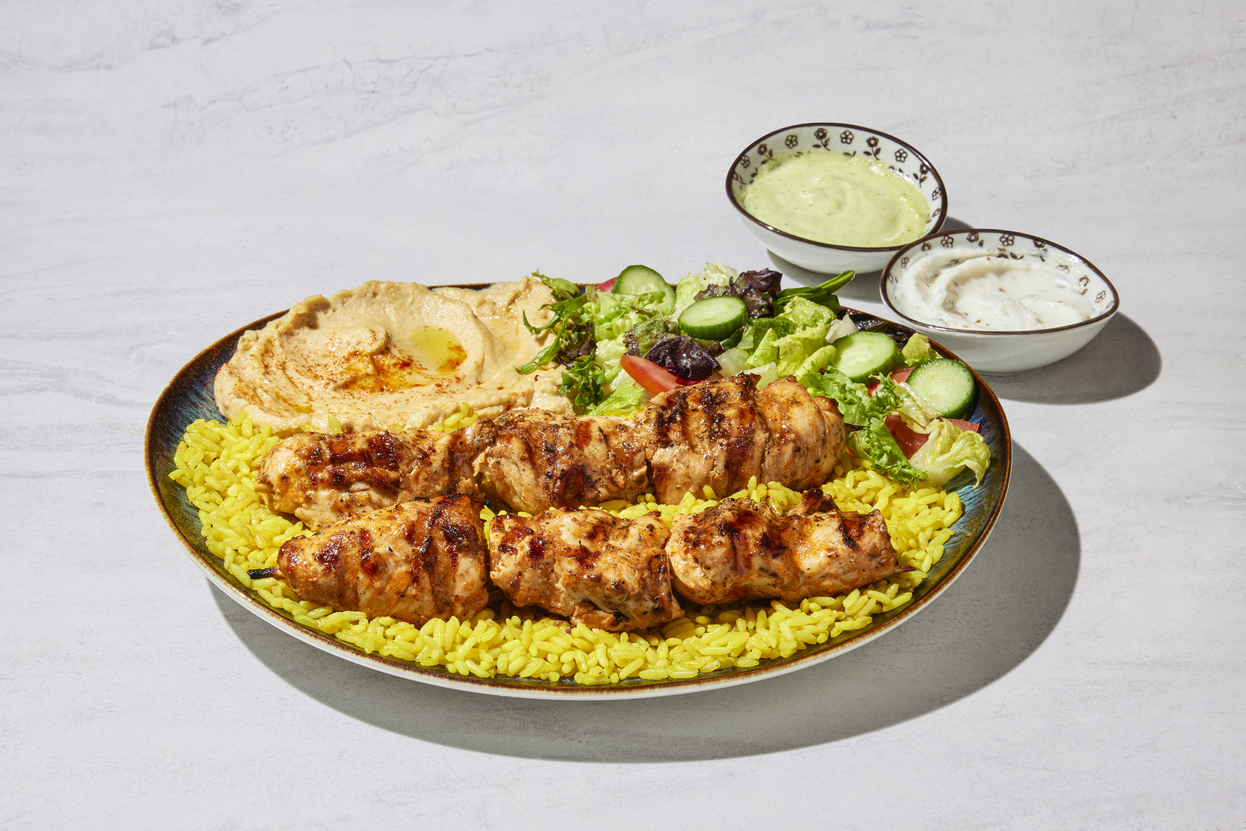 3. Chicken Kabob Plate.