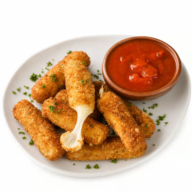 House-Made Mozzarella Sticks (5 Pcs).