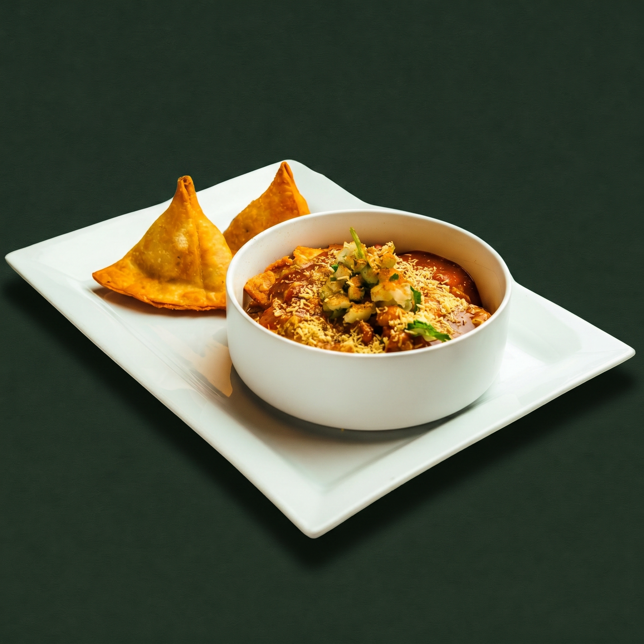 Vegan Samosa Chaat.