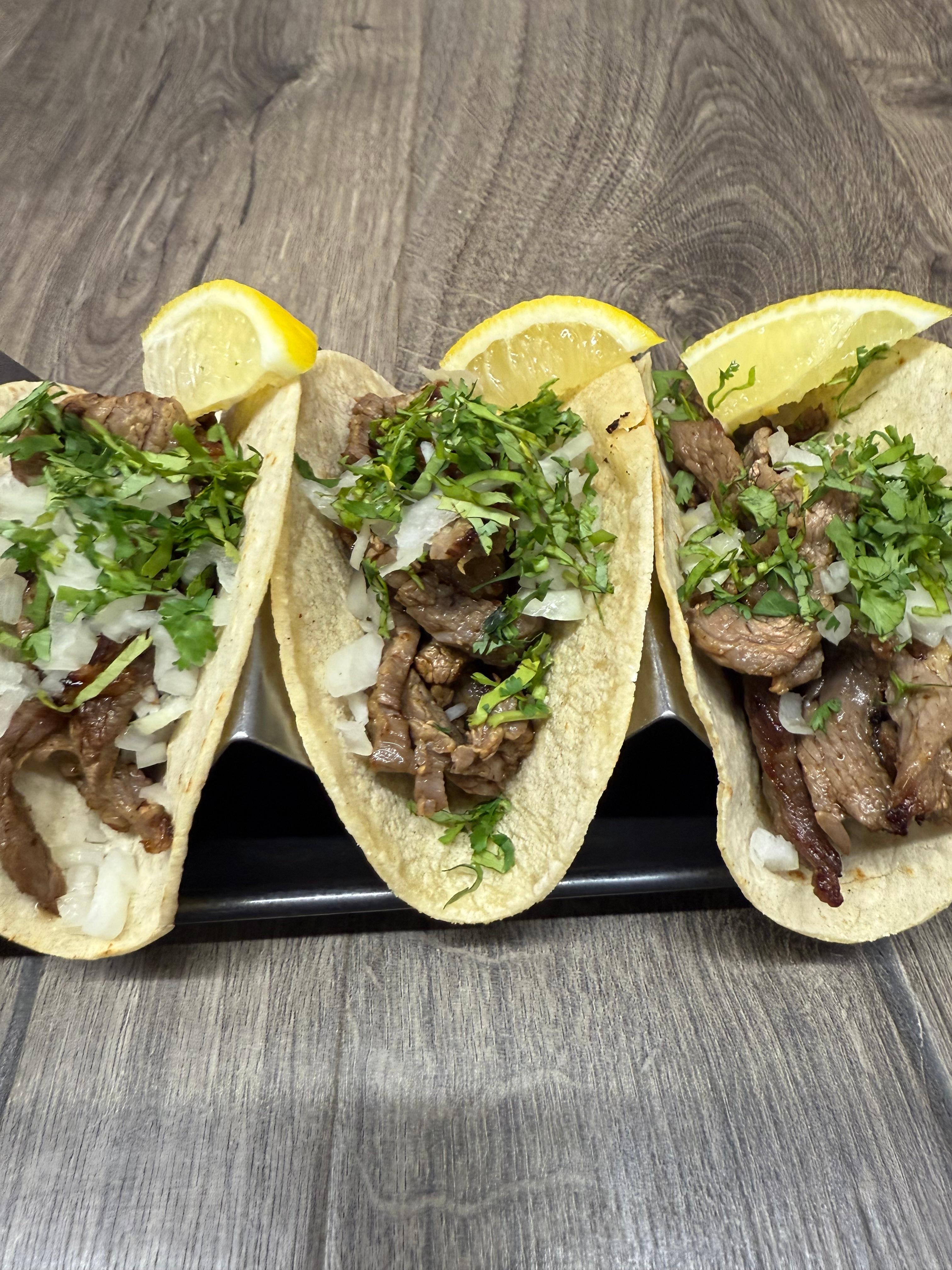 Carne Asada (Steak) Tacos.