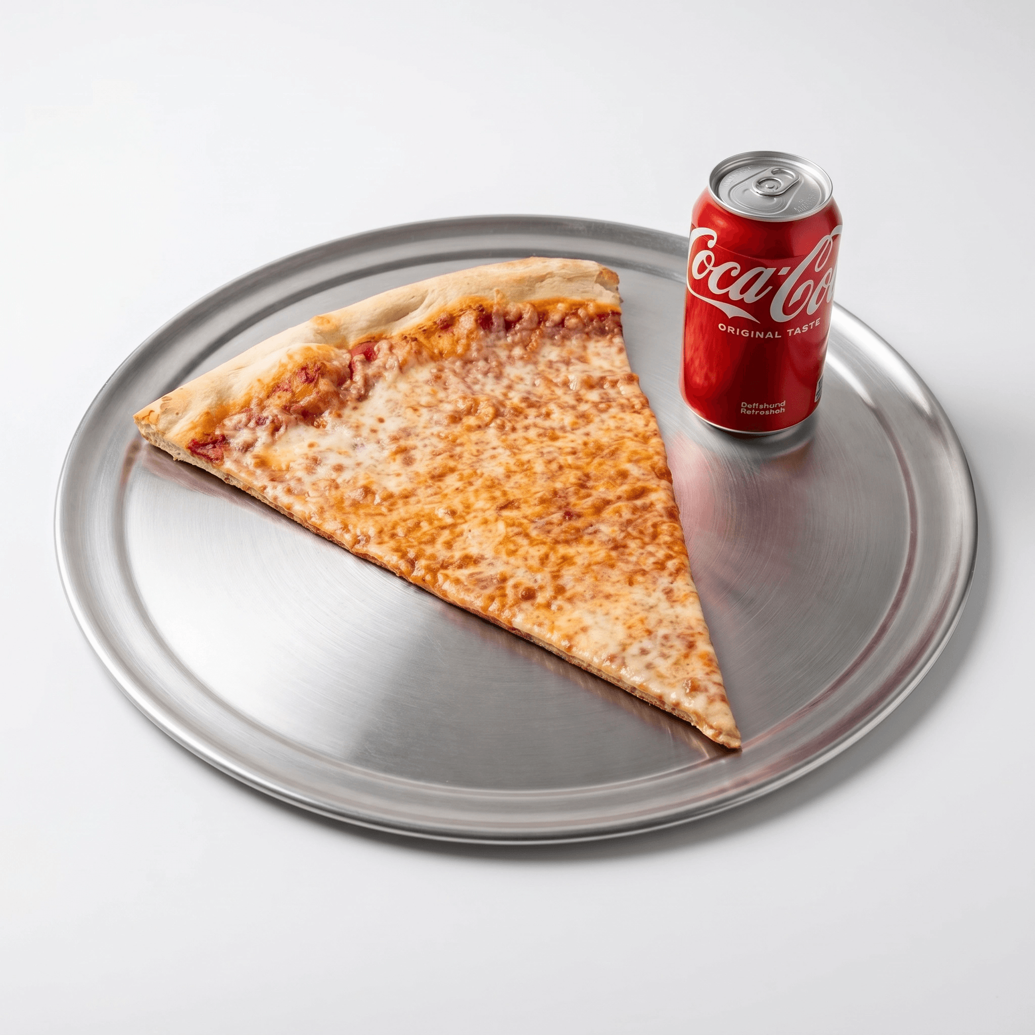 1 NY Cheese Slice & Can of Soda.