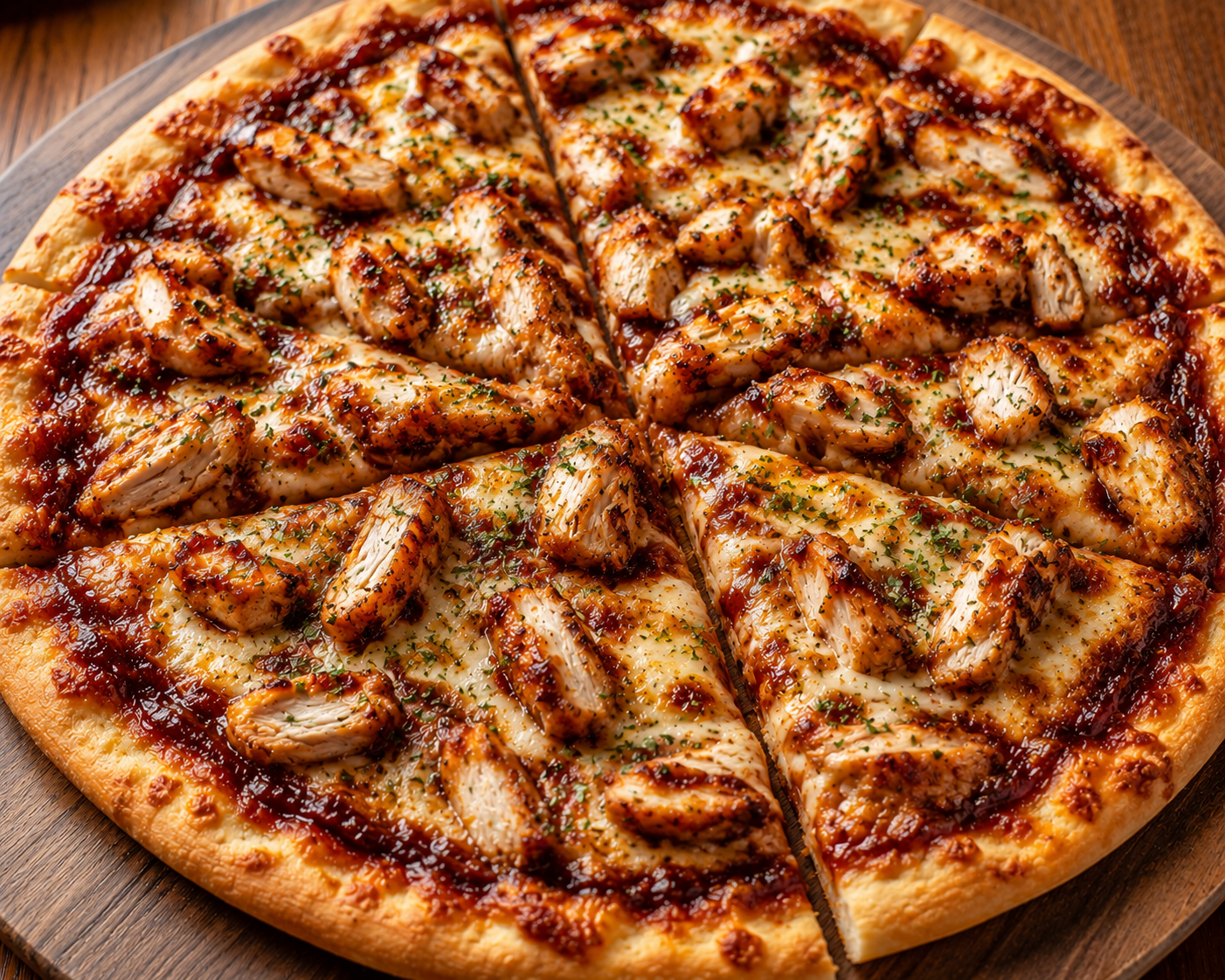 BBQ Chicken Pizza.