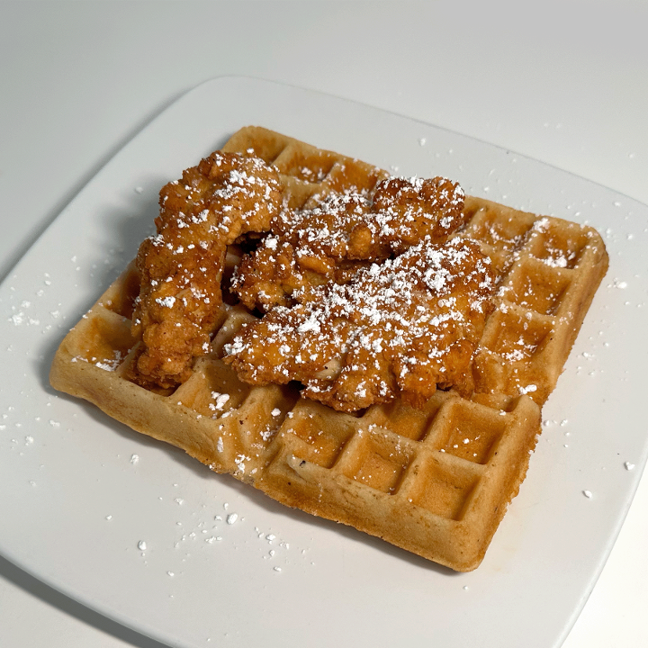 WAFFLE & CHICKEN TENDERS.