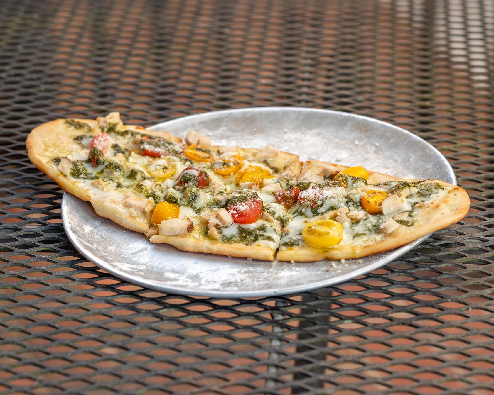 Chicken Pesto Flatbread.