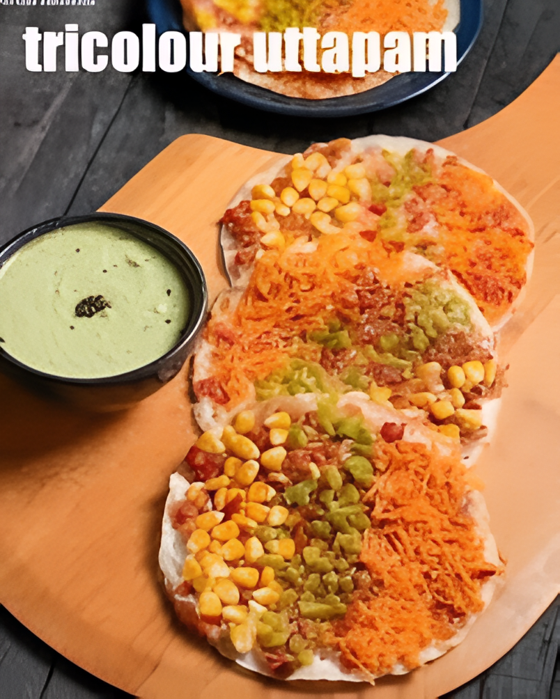 Tri Color Uthappam.