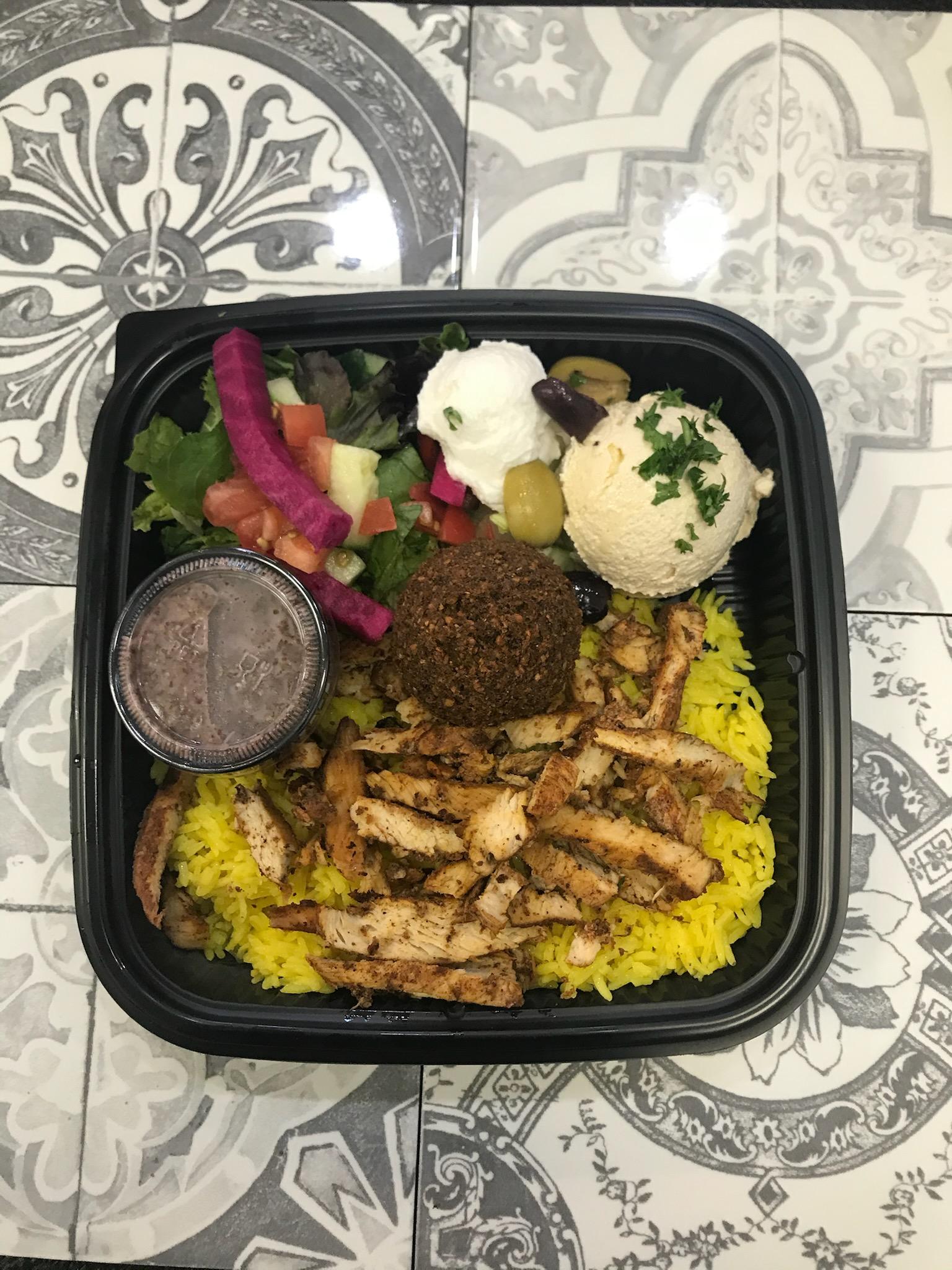 Chicken Shawarma Boxed Lunch.