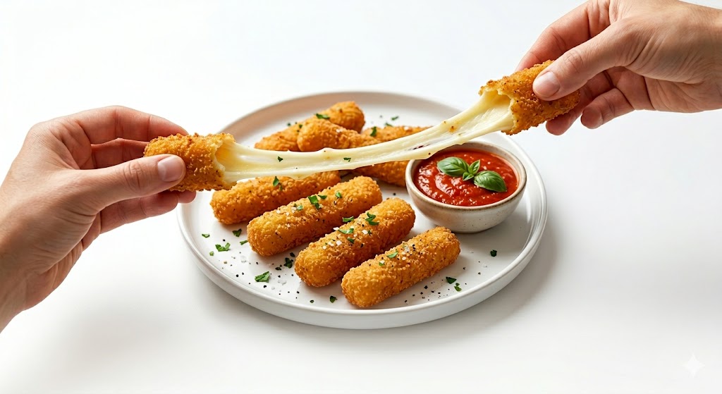 Mozzarella sticks 7 pieces.