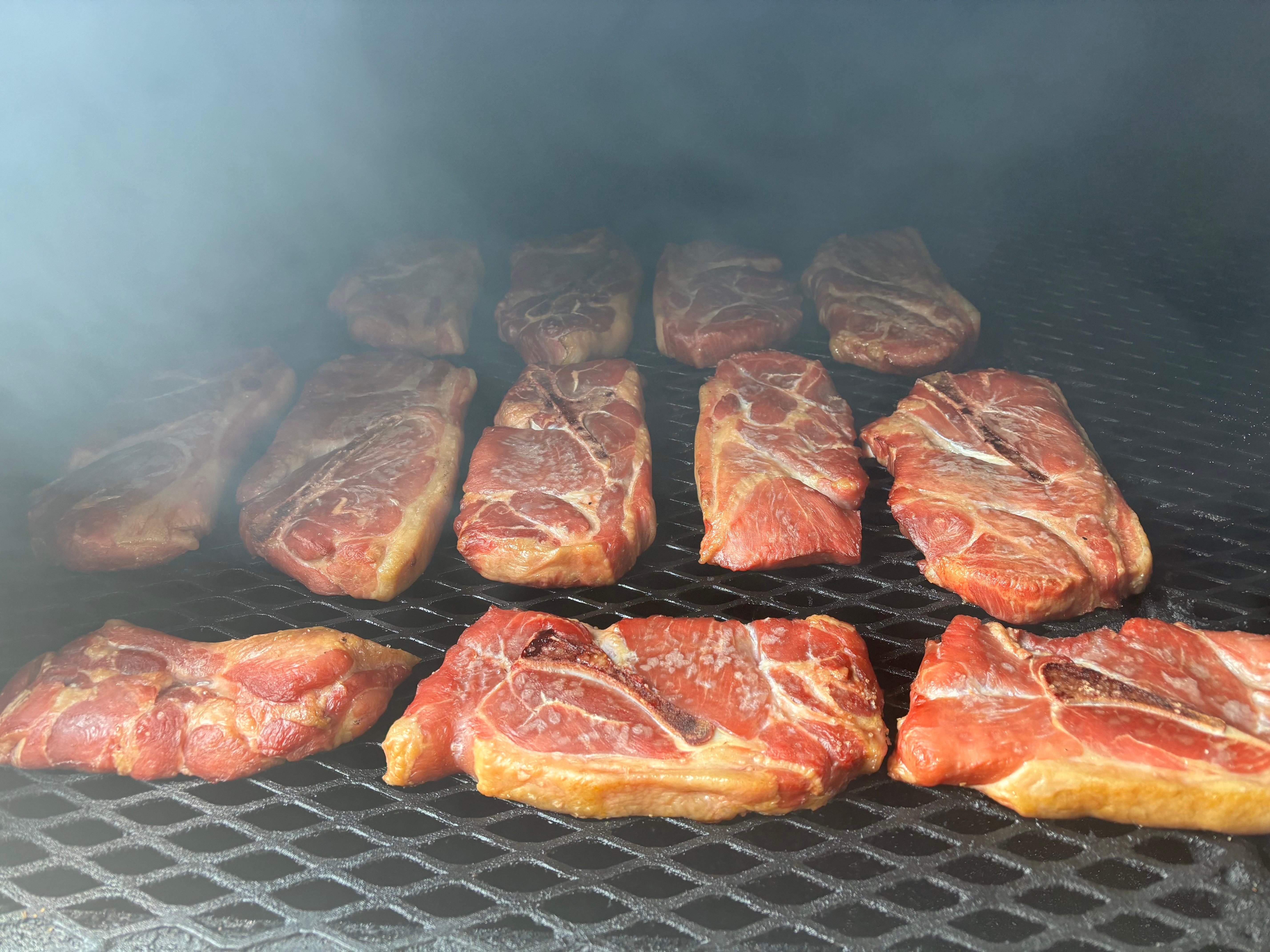 Smoked Pork Steak Plate.