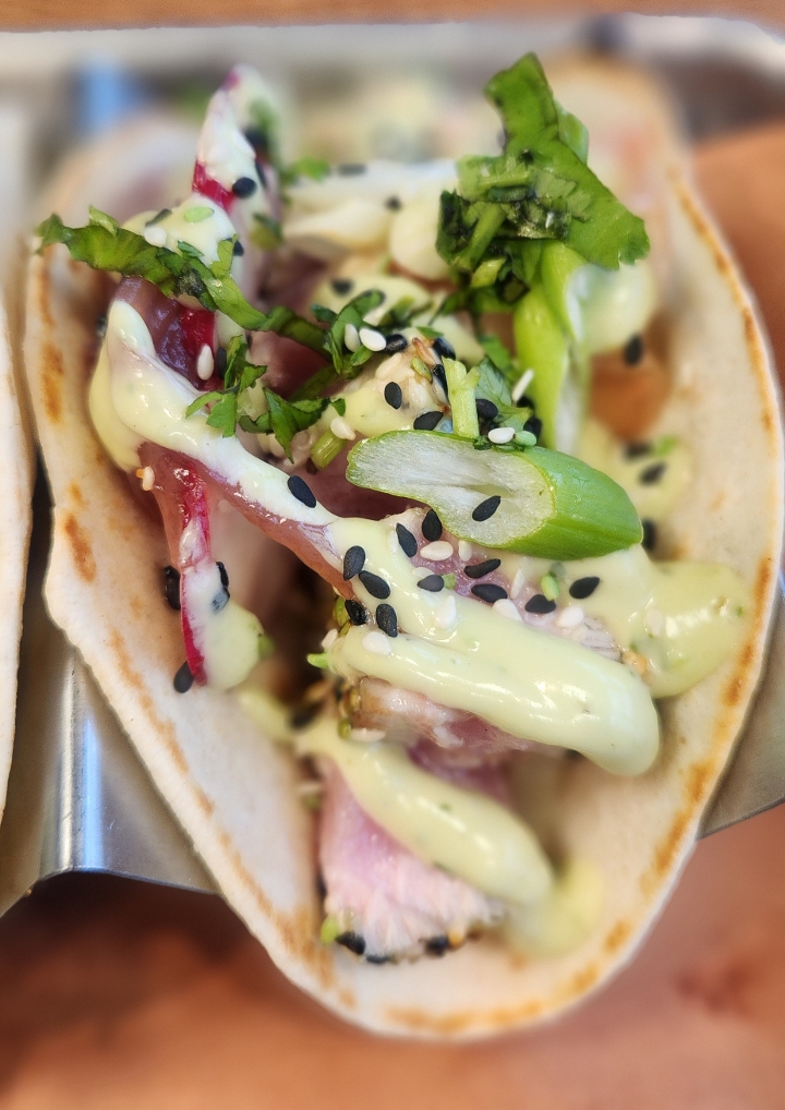 SESAME TUNA TACO.