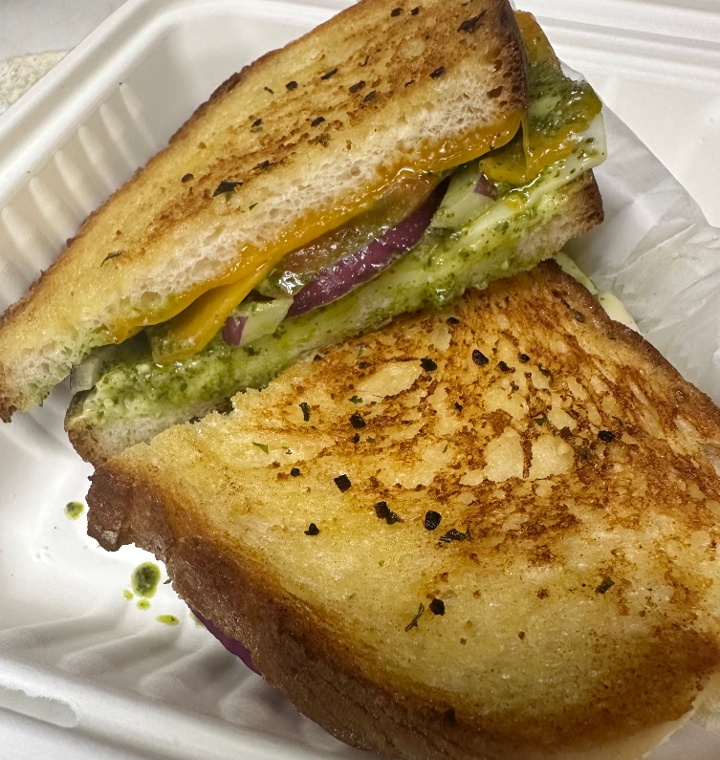 Pesto Grilled Cheese **.