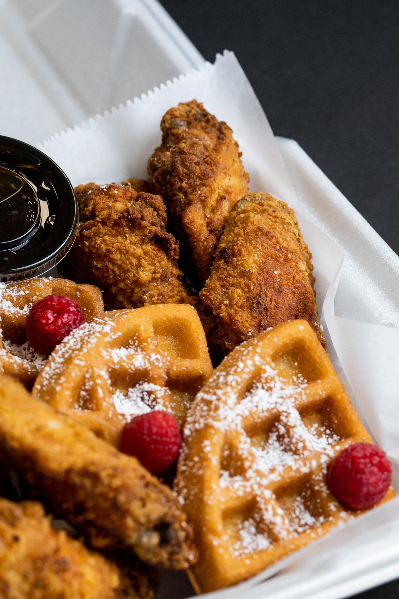 Wings and waffle.