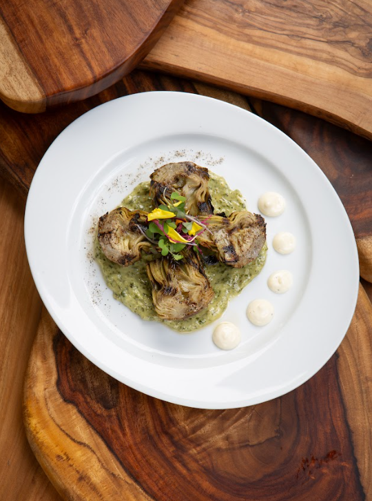 Grilled Artichoke Hearts.