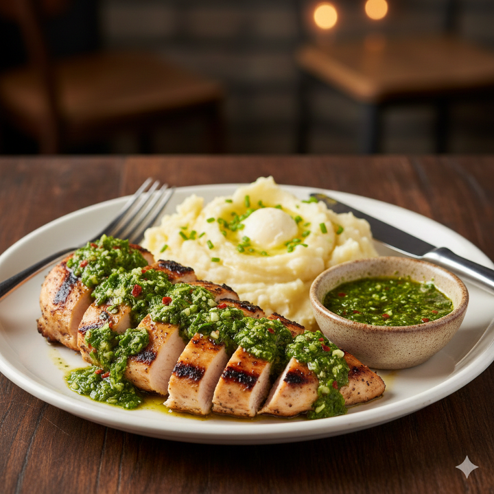 Combo: Chimichurri Chicken Breast (1 pcs) with Mashed Potato.