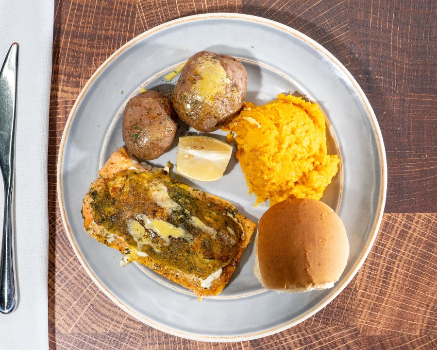 Stuffed Salmon platter.