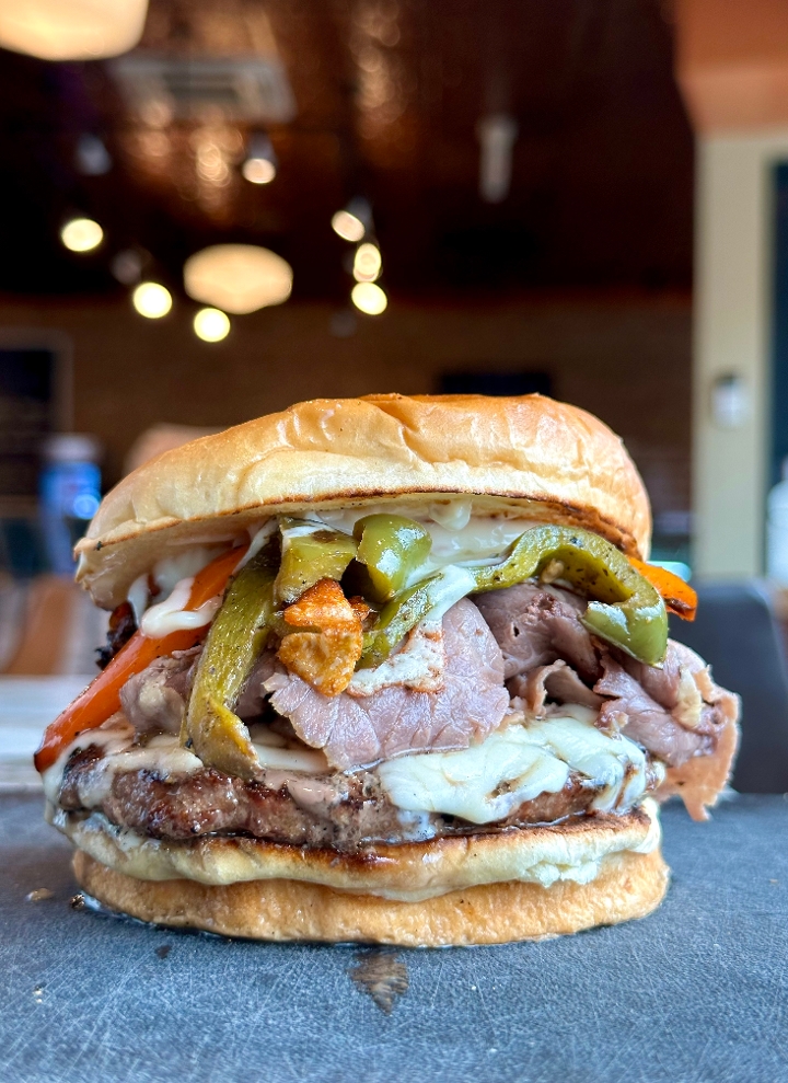 Italian Beef Burger Single.