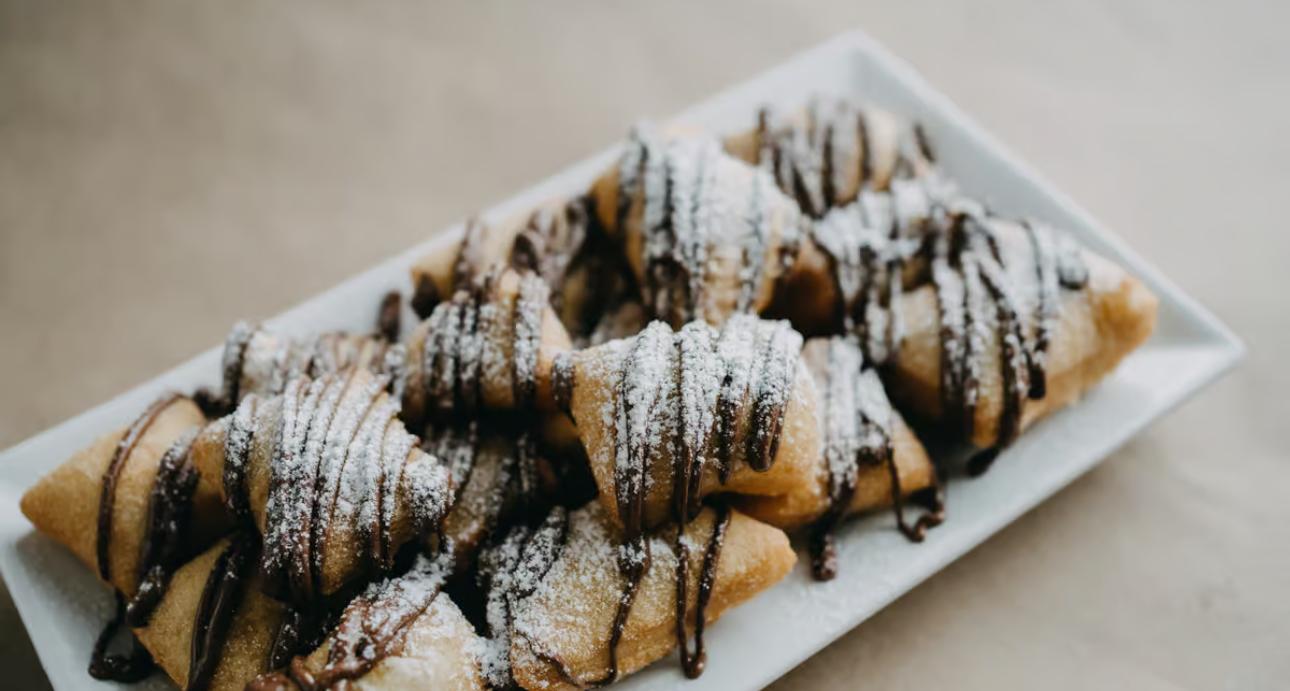 Homemade Zeppole with Nutella.