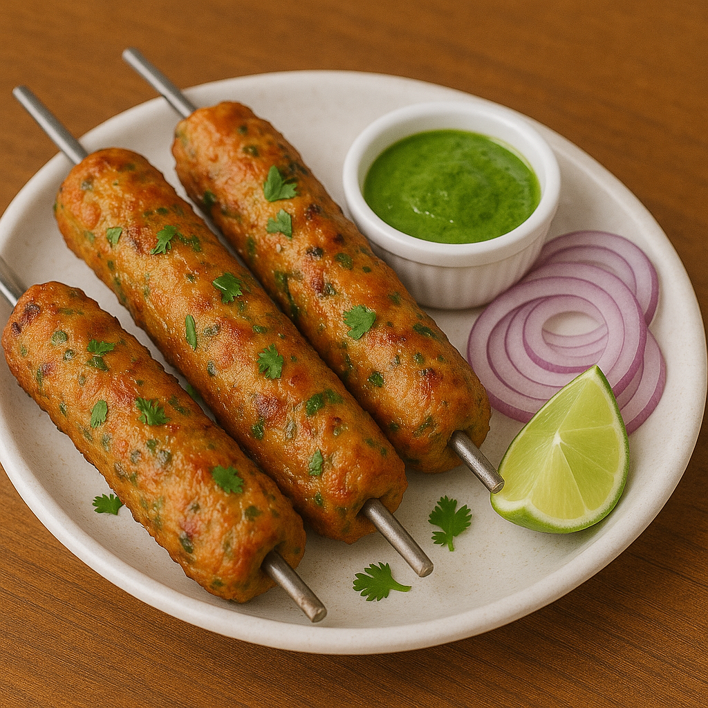 Lamb/Chicken Seekh Kebab.