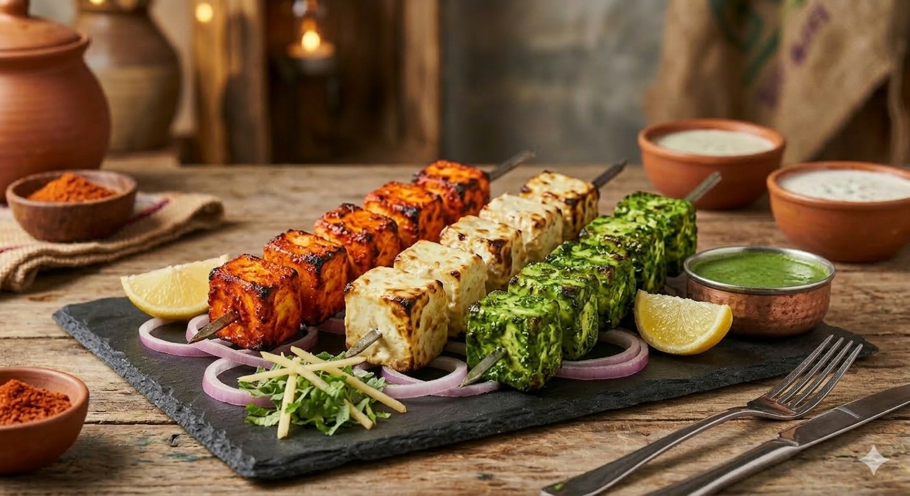 Tandoori Trio Panner Tikka VEG. (12Pcs).