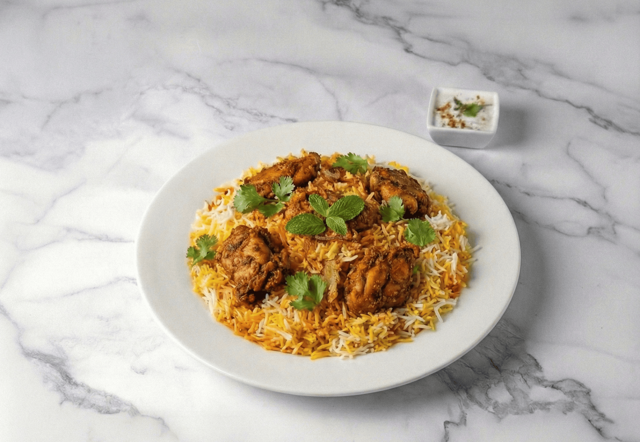 Chicken Dum Biryani (Hyderabadi).