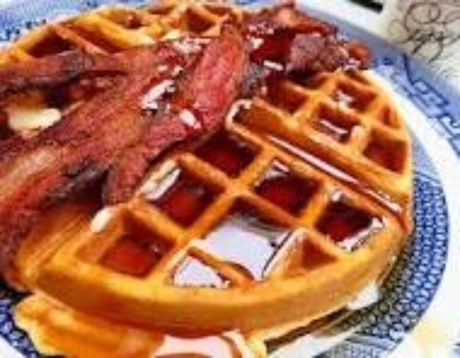 Belgian Waffle & Meat.