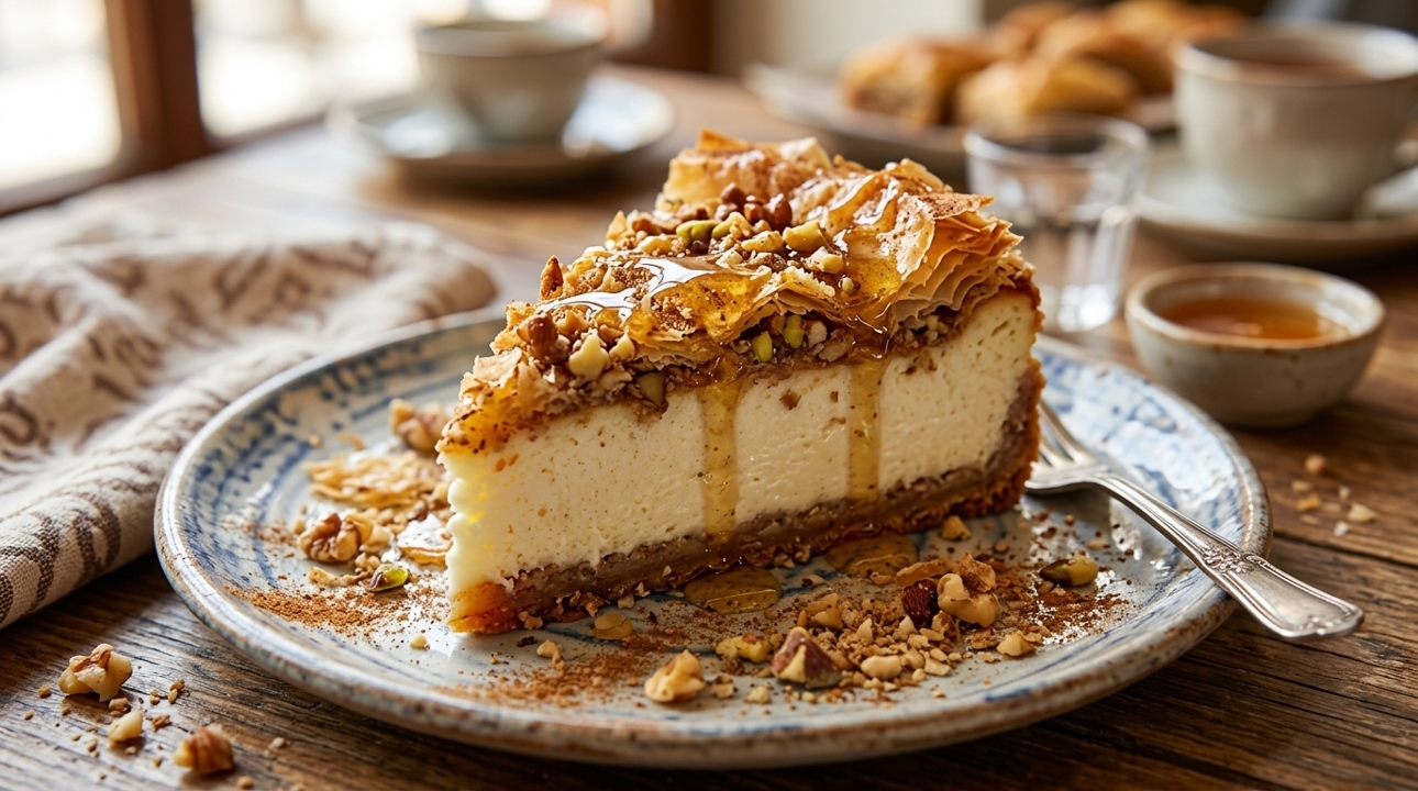 BAKLAVA CHEESECAKE.