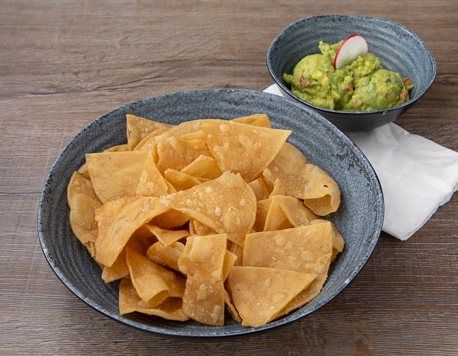GUACAMOLE AND CHIPS.