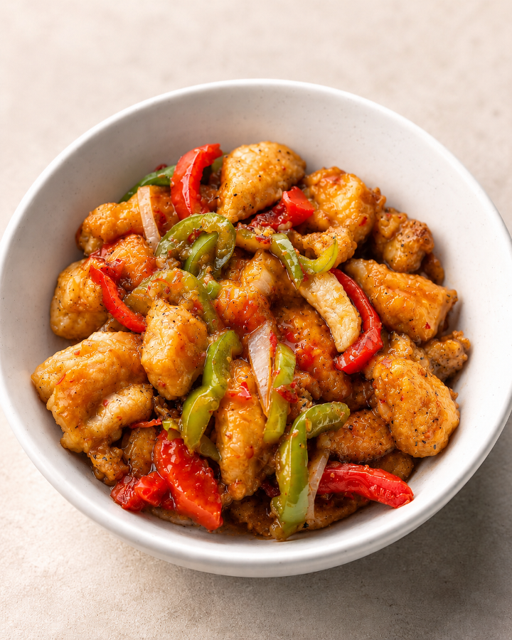 Cedars Chilli Chicken.