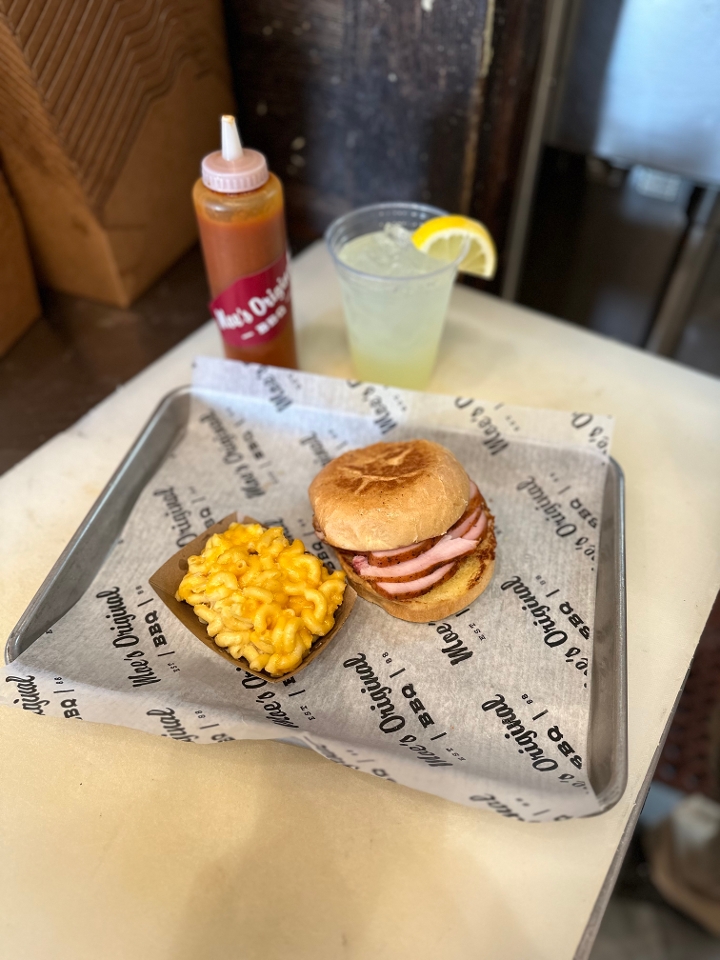 Kids Smoked Turkey Sandwich.