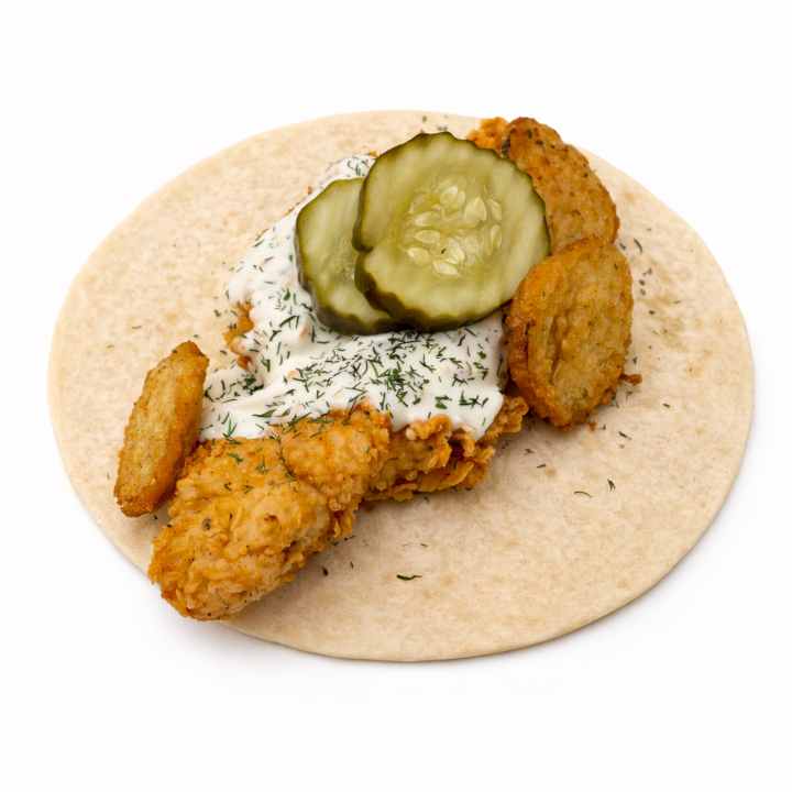 Fried Chicken Dilly Taco.