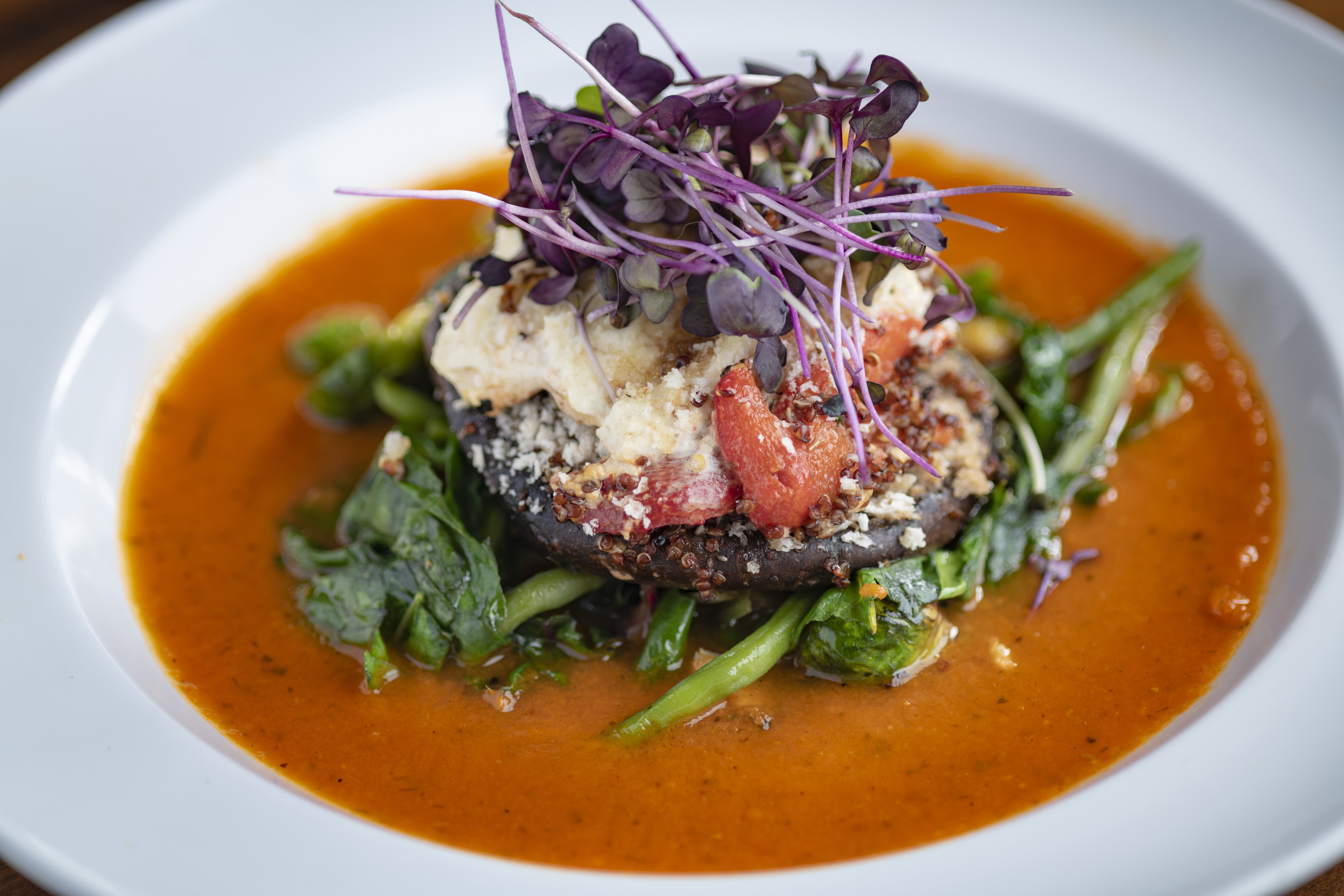 Vegetarian Portobello Mushroom Stack.