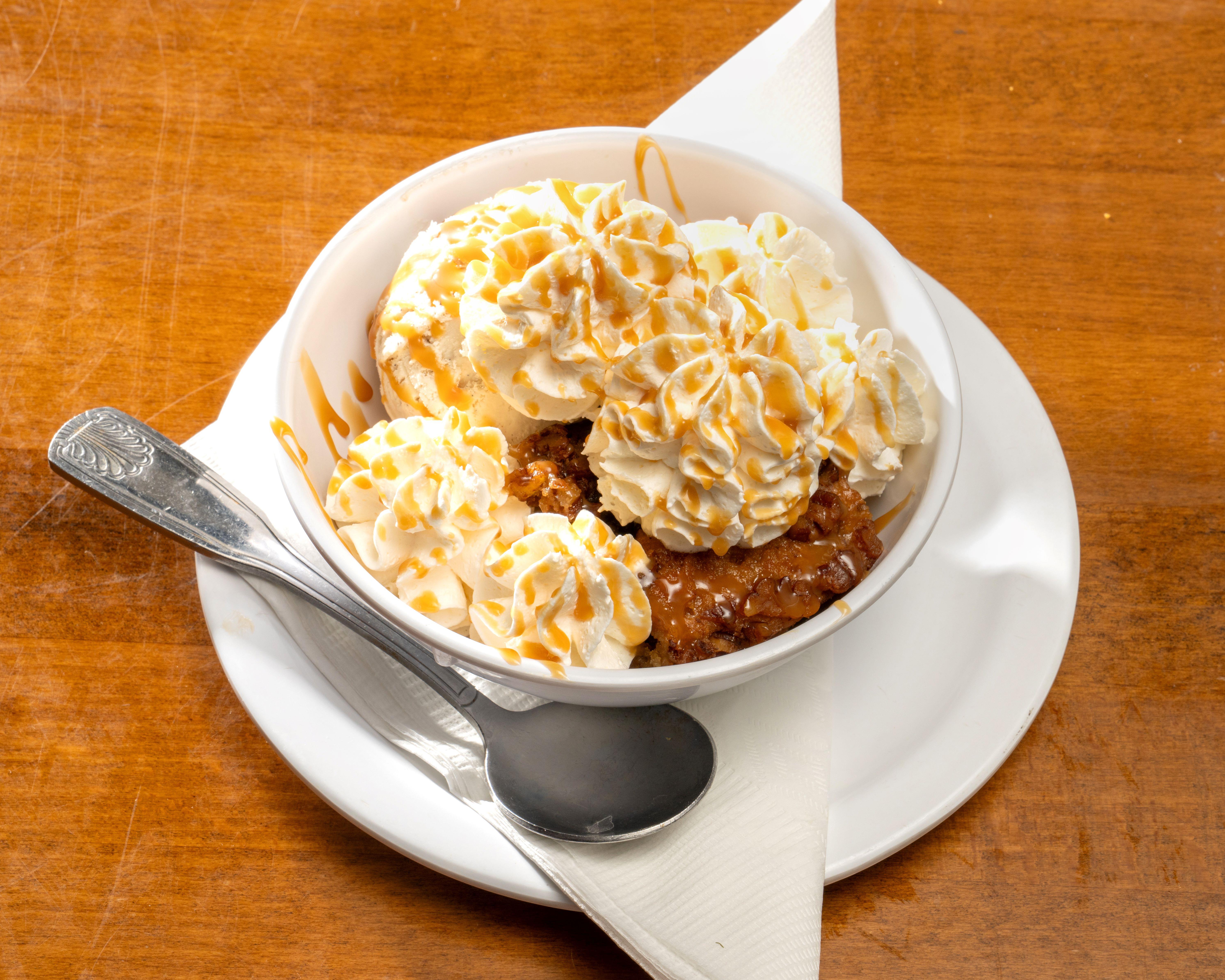 Bourbon Pecan Cobbler.