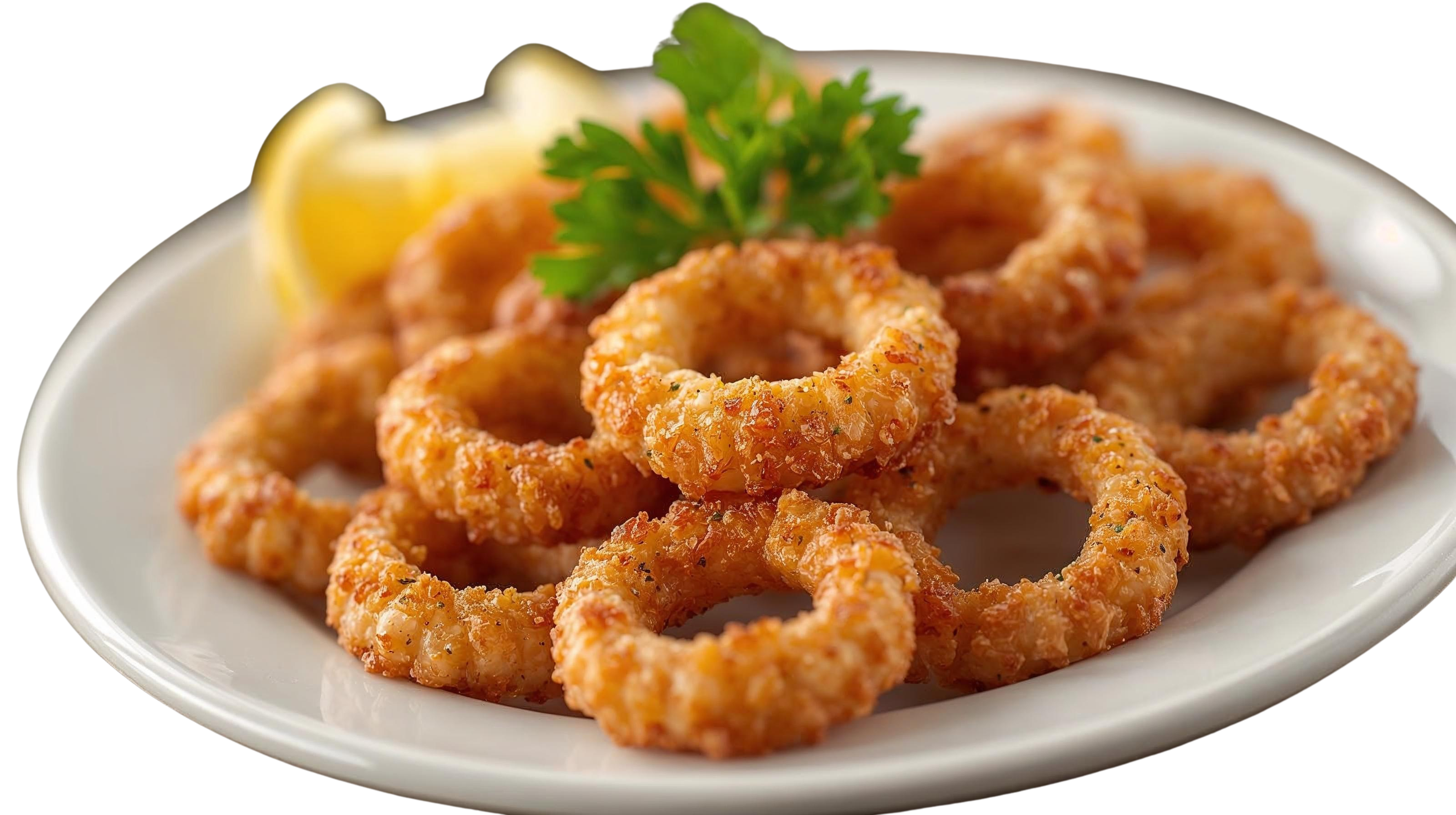 Spicy Calamari Rings.